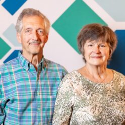 smiling man and woman