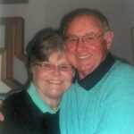 Smiling woman and man