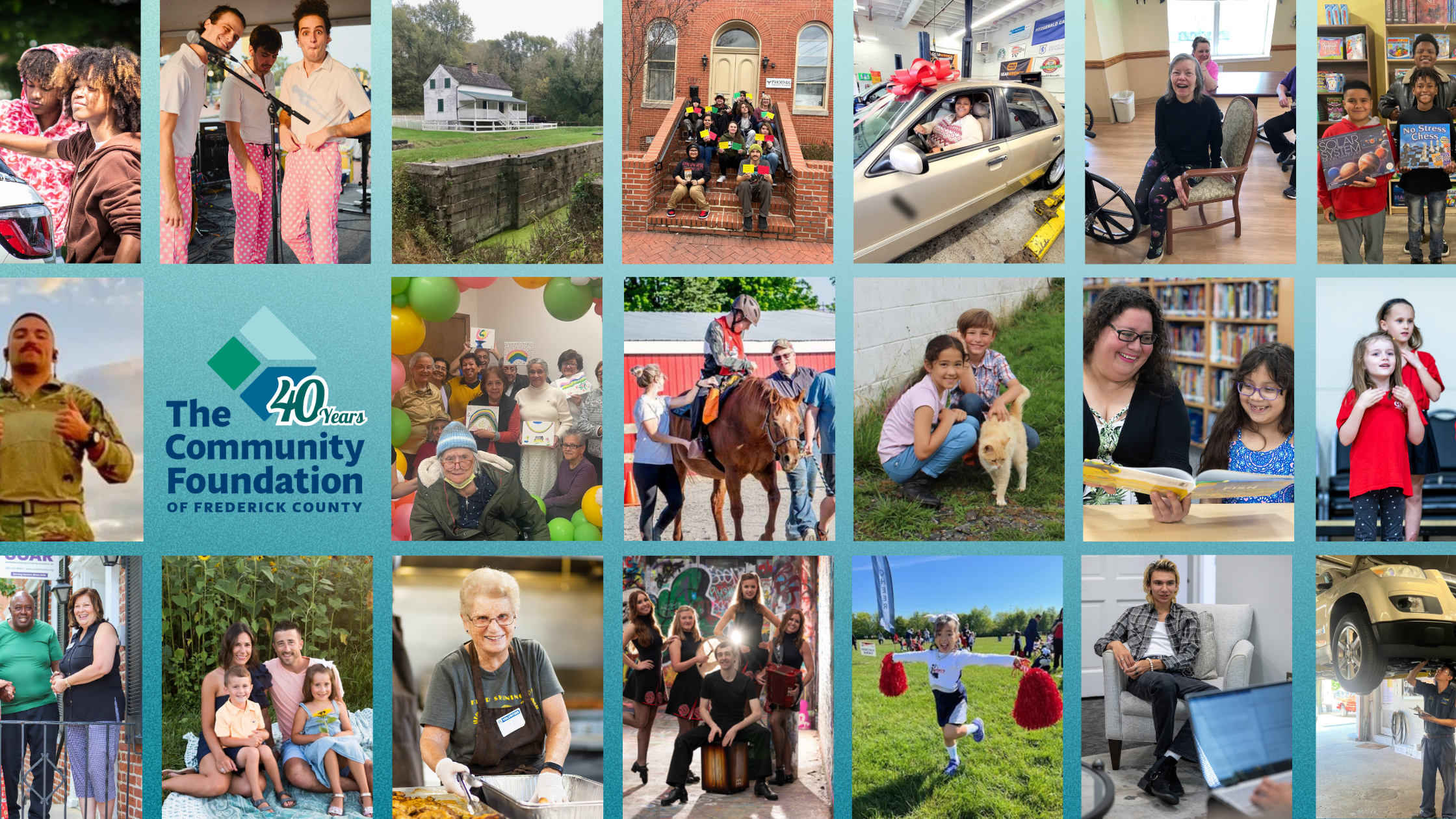 collage of grant photos and new fund photos 