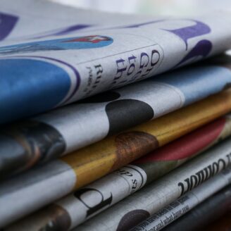stack of newspapers