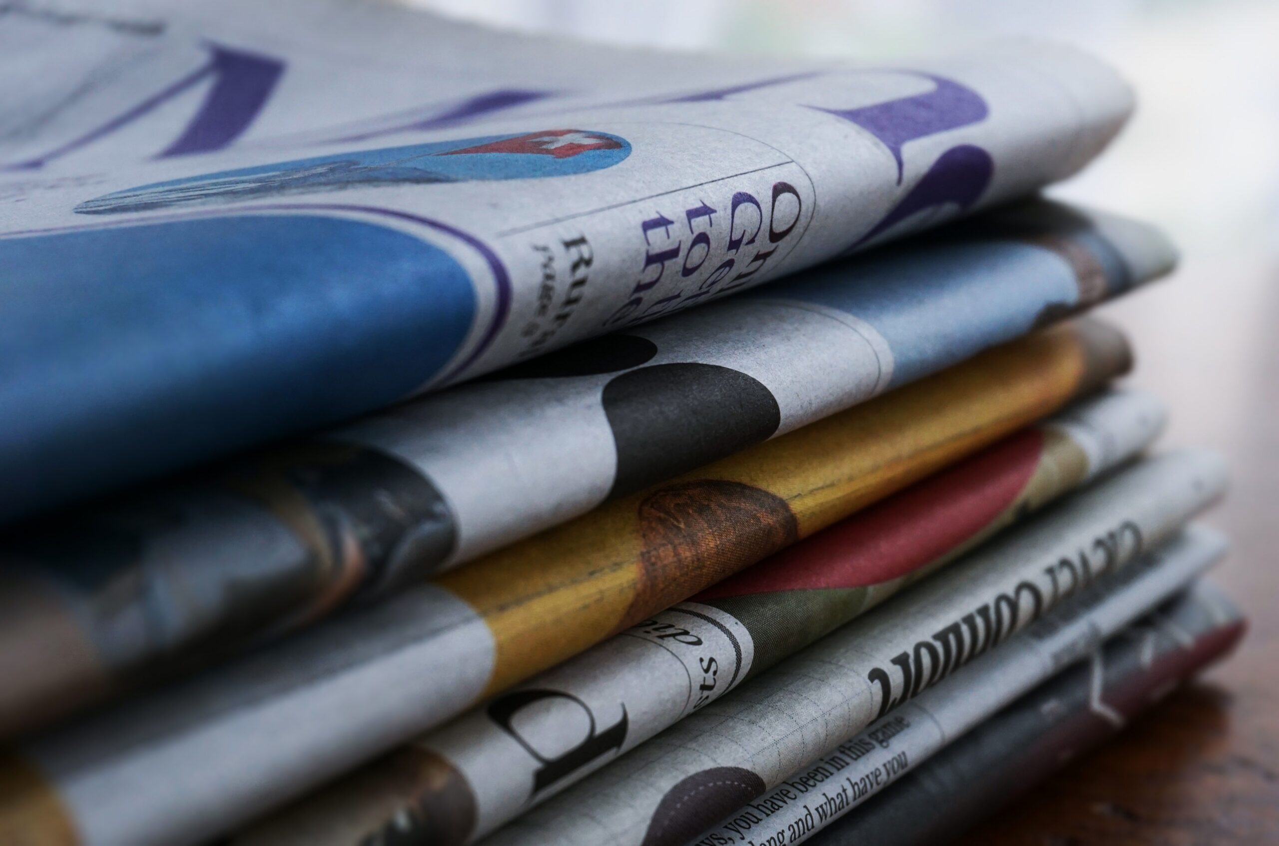 stack of newspapers